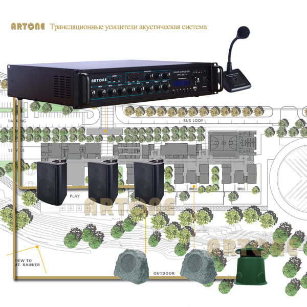 100В Артоне Трансляционные усилители акустическая система